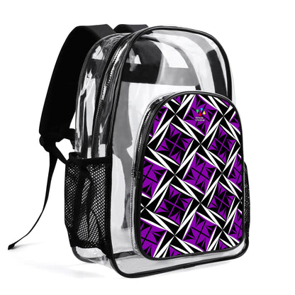 Sacred Winds in Purple Transparent Backpack