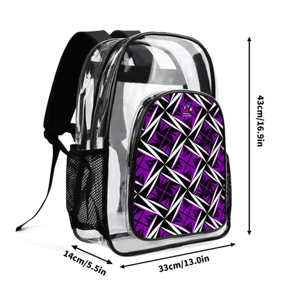 Sacred Winds in Purple Transparent Backpack