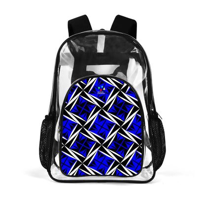Sacred Winds in Gray Blue Transparent Backpack
