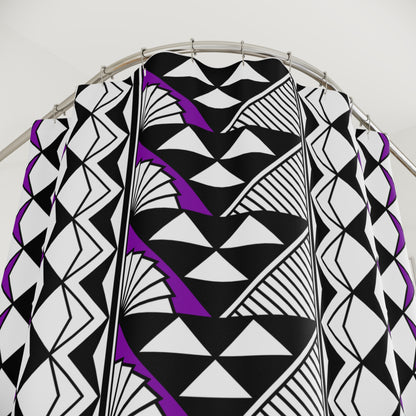 Purple Sun and Rain Shower Curtains