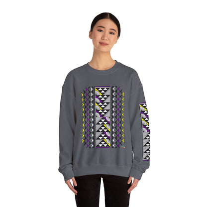 Sun and Rain in Purple/Yellow Unisex Sweatshirt