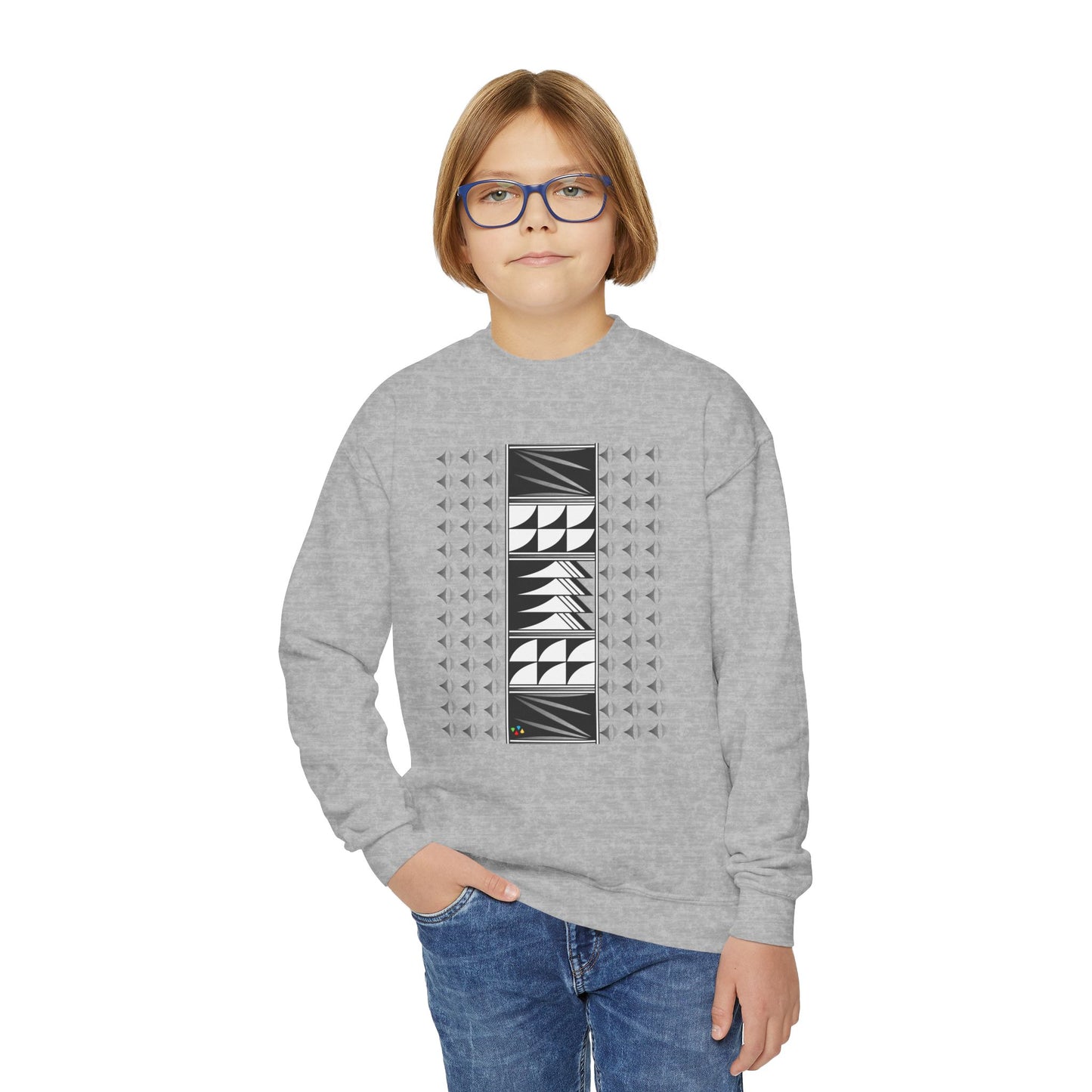Feather Blessings Fade Youth Crewneck Sweatshirt