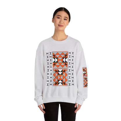 Sacred Mountains in Orange Unisex Sweatshirt