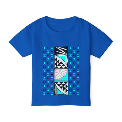 Turquoise Southwest Sunrise Toddler T-Shirt - Modern Geometric Design