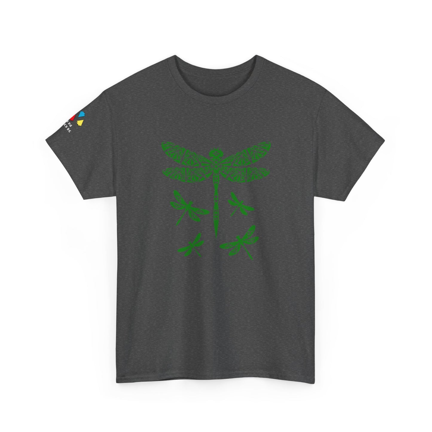 Native Dragonfly in Green Gildan Unisex Tee