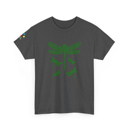 Native Dragonfly in Green Gildan Unisex Tee