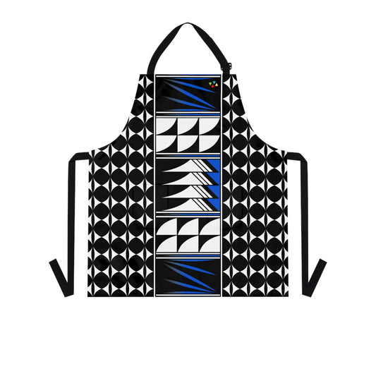 Blue Native Feather Blessing Two Pocket Apron