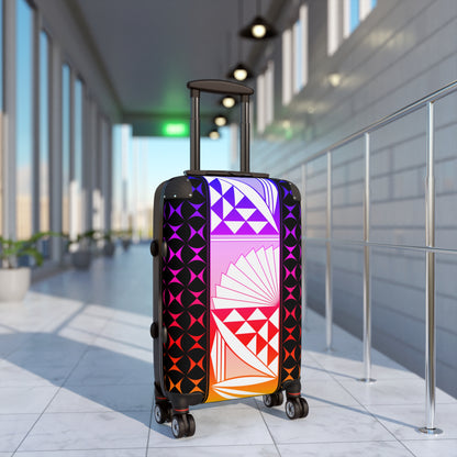 Rainbow Sunrise on Black Suitcases