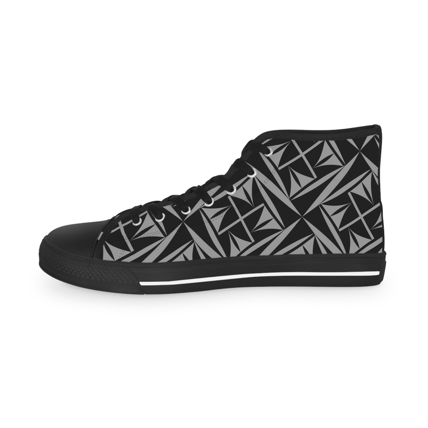 Sacred Winds in Charcoal High Top Sneakers
