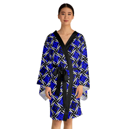 Sacred Winds in Blue Kimono Robe – Where Comfort Meets Native Grace