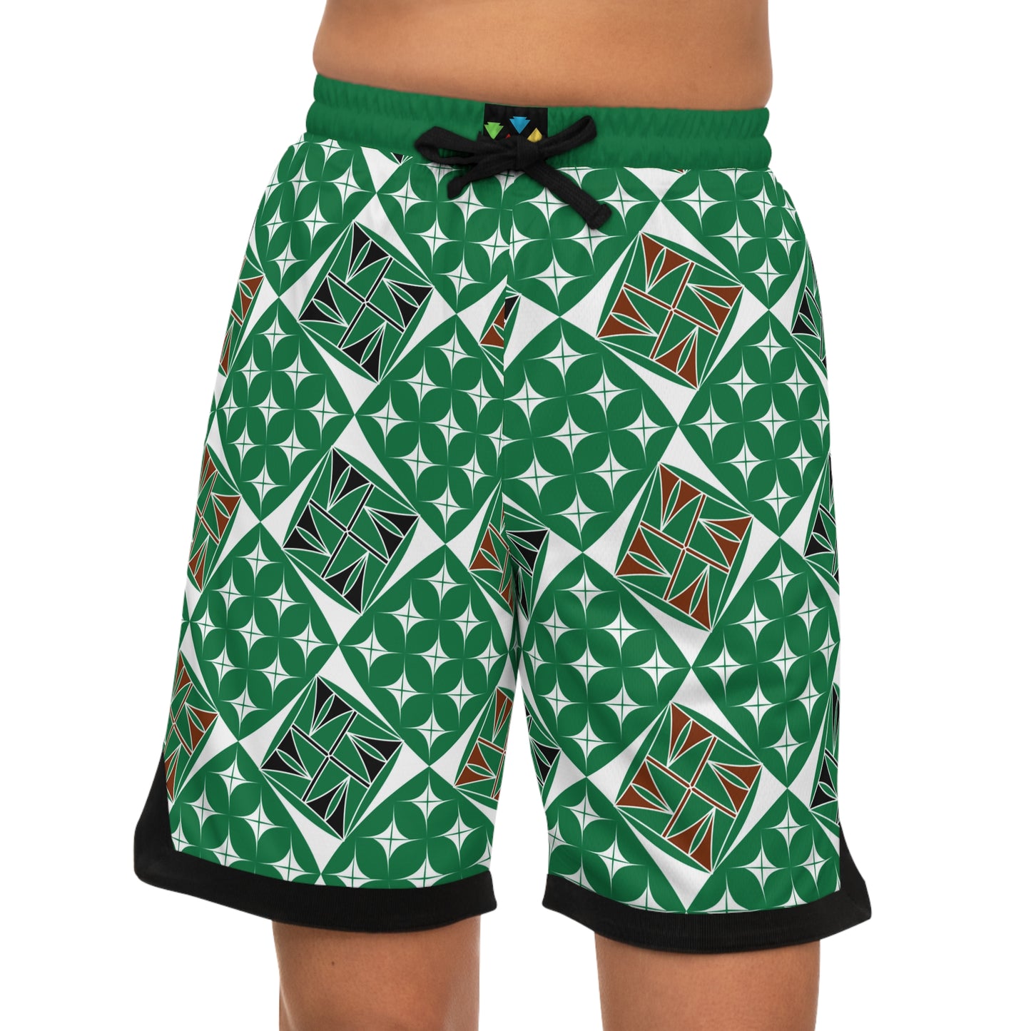 Sacred Universe in Green Basketball Rib Shorts