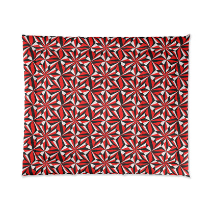 Southwest Desert Flower in Red Comforter