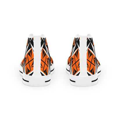 Sacred Winds in Orange High Top Sneakers