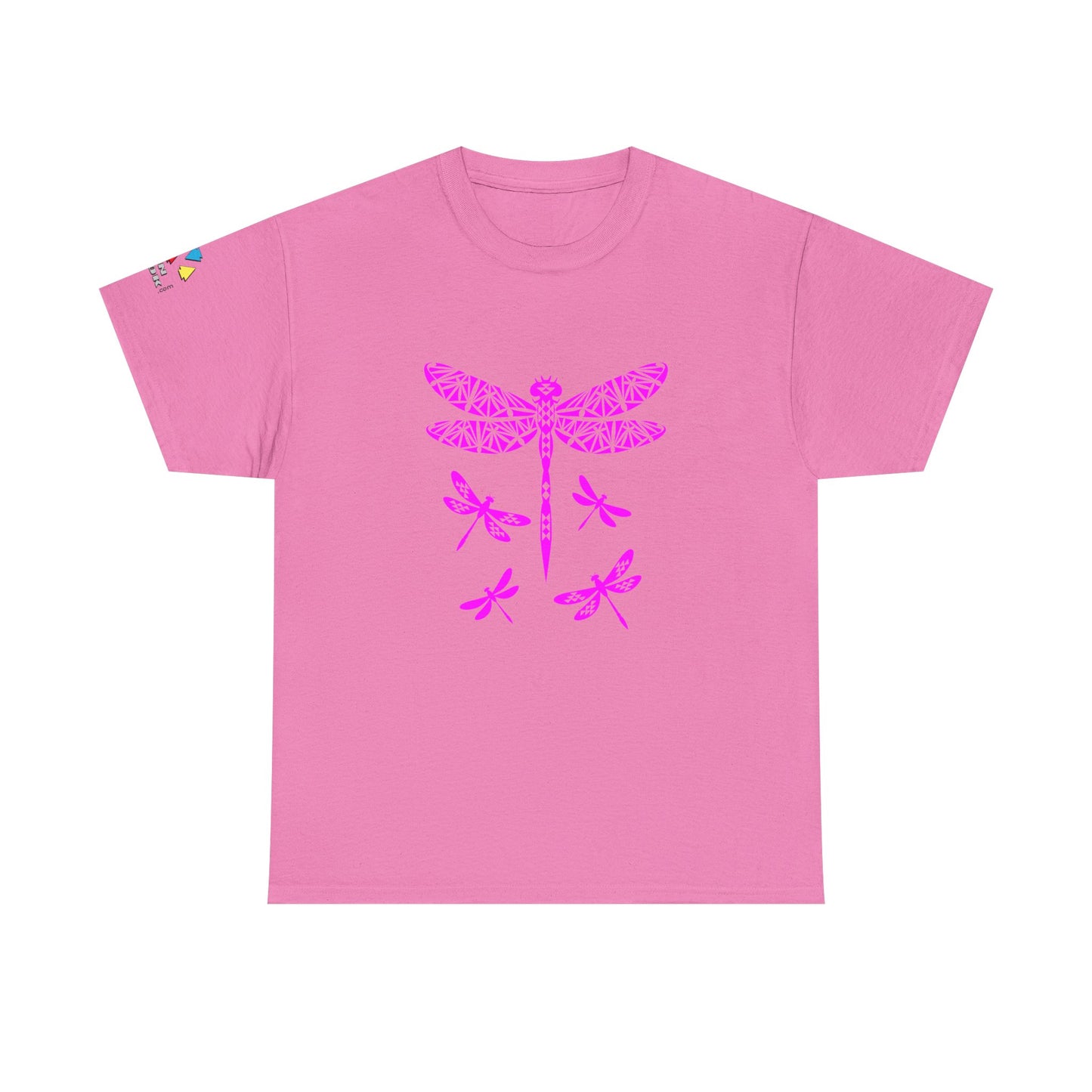 Native Dragonfly in Pink Gildan Unisex Tee