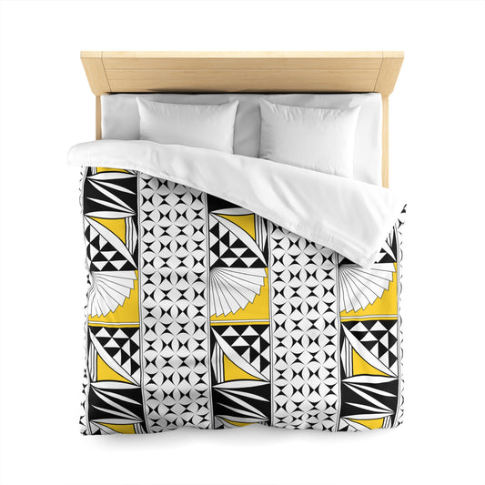 Southwest Sunrise in Yellow Microfiber Duvet Cover