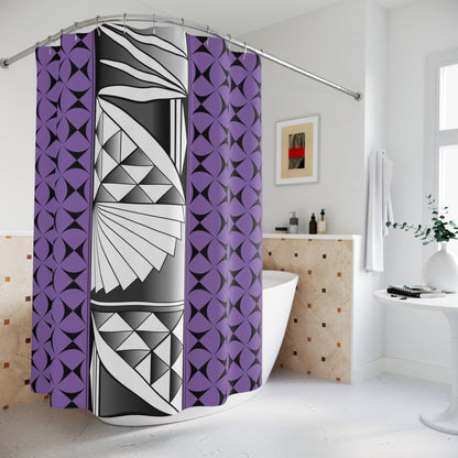 Purple Chrome Native Sunrise Shower Curtains