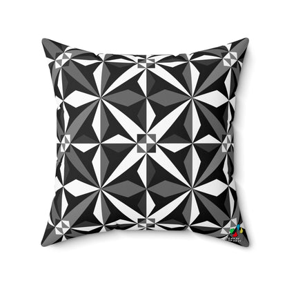 Morning Star in Black Square Pillow