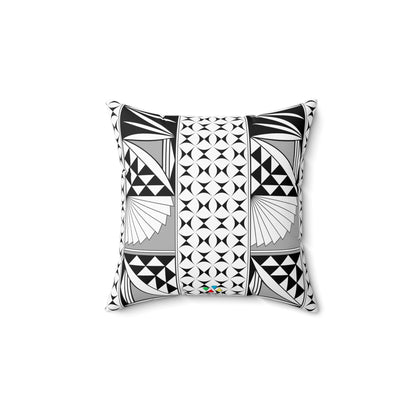 Southwest Sunrise in Gray Square Pillow