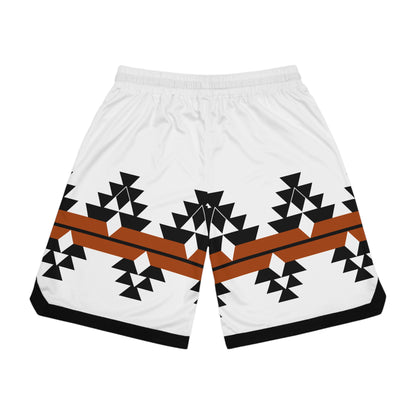 Native Stories in Rust Basketball Rib Shorts