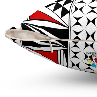 Southwest Sunrise in Red Square Pillow