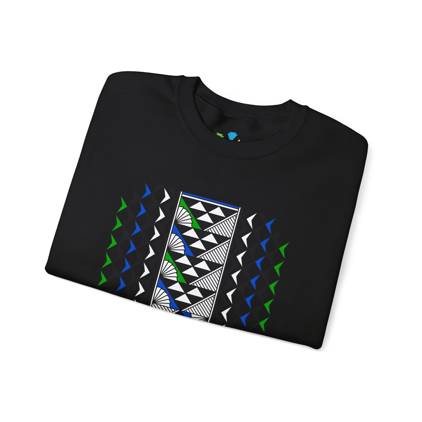 Sun and Rain in Green/Blue Unisex Sweatshirt
