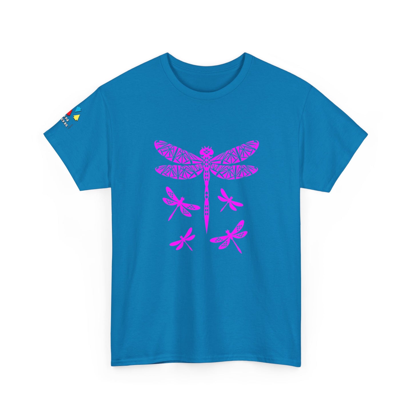 Native Dragonfly in Pink Gildan Unisex Tee
