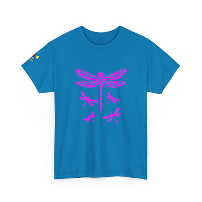 Native Dragonfly in Pink Gildan Unisex Tee