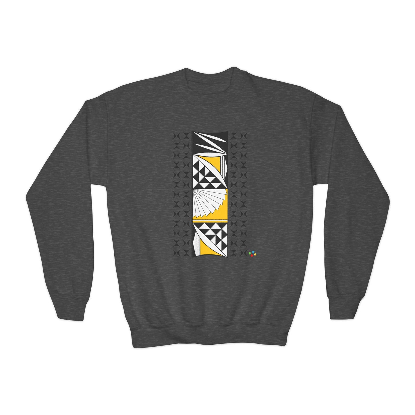 Southwest Sunrise in Yellow Youth Crewneck Sweatshirt