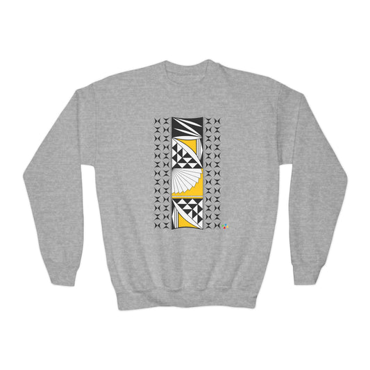 Southwest Sunrise in Yellow Youth Crewneck Sweatshirt