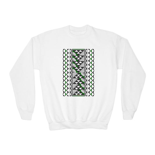 Rain and Sun in Green Youth Crewneck Sweatshirt