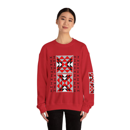Sacred Mountains in Red Unisex Sweatshirt