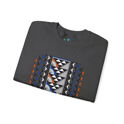Sun and Rain in Blue/Orange Unisex Sweatshirt