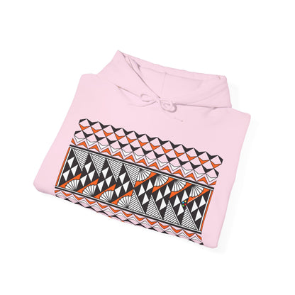 Sun and Rain in Orange Unisex Hoodie