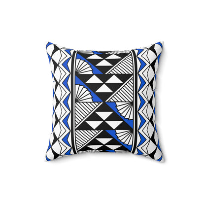 Sun and Rain in Blue Spun Polyester Square Pillow