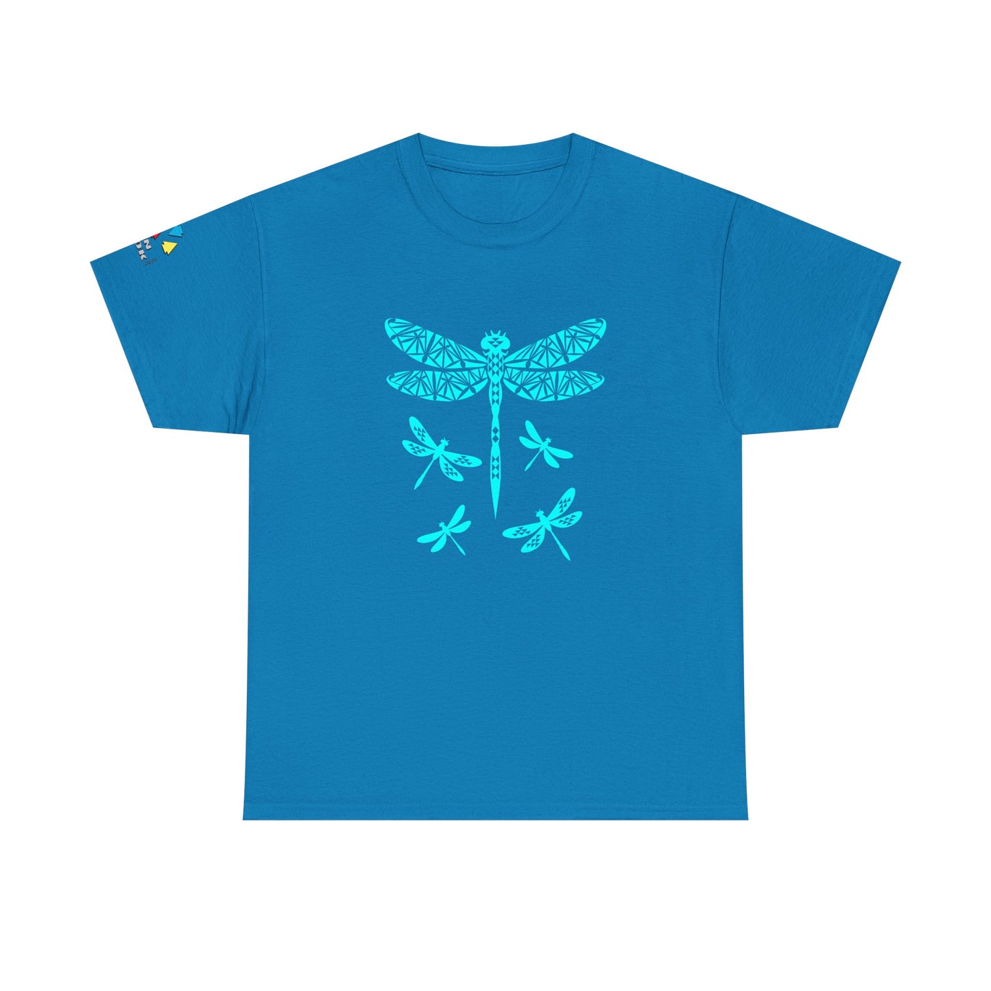 Native Dragonfly in Teal Gildan Unisex Tee