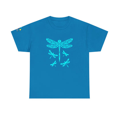Native Dragonfly in Teal Gildan Unisex Tee