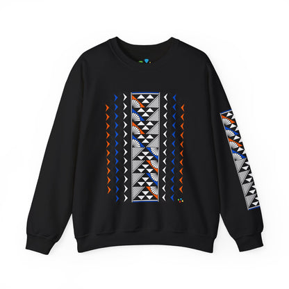 Sun and Rain in Blue/Orange Unisex Sweatshirt