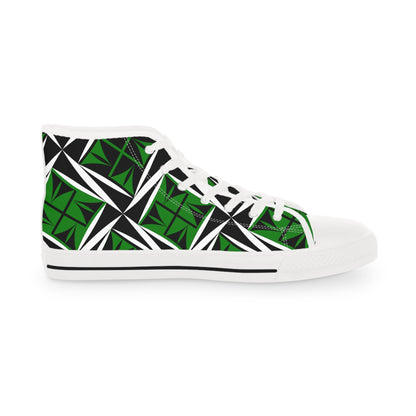 Sacred Winds in Green High Top Sneakers
