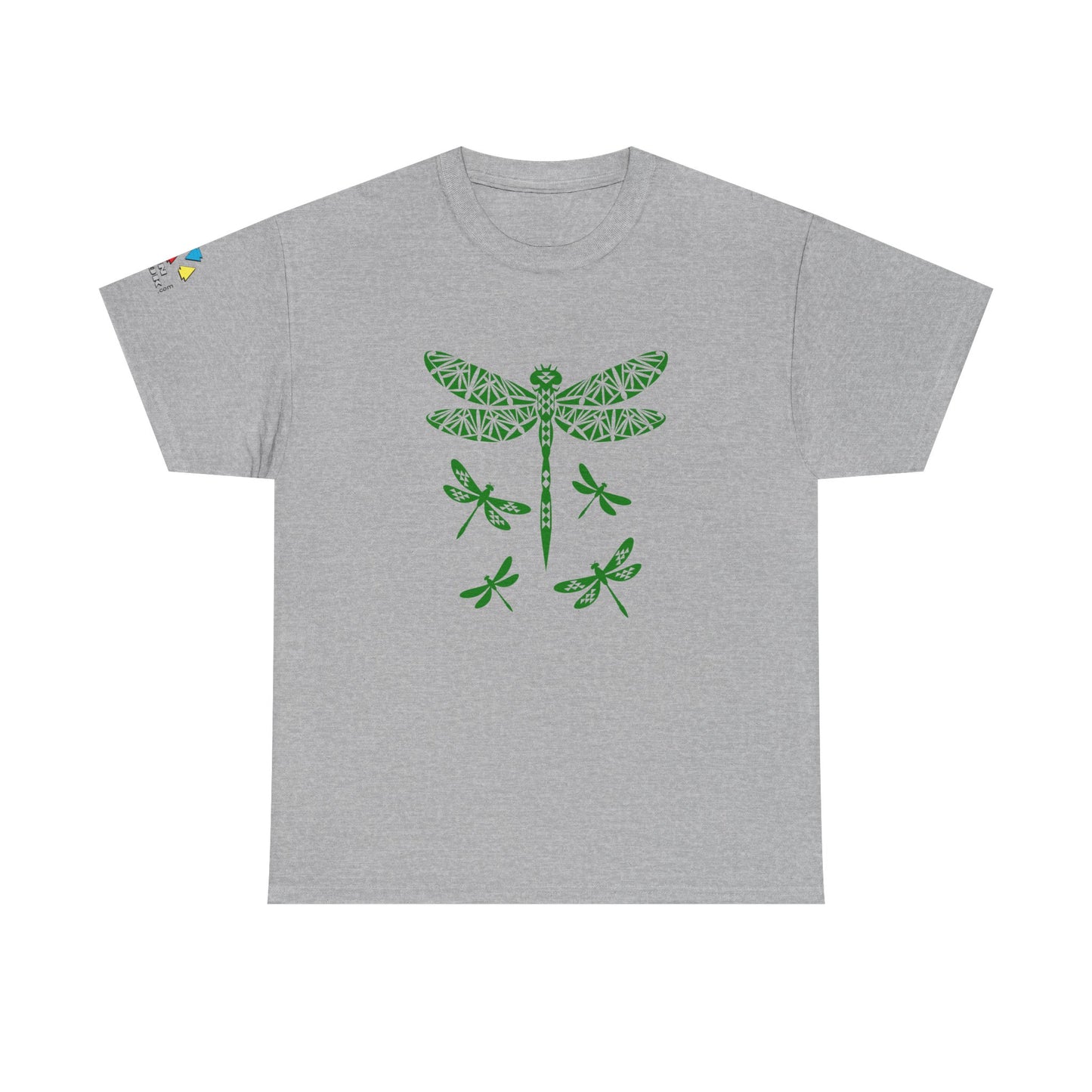 Native Dragonfly in Green Gildan Unisex Tee