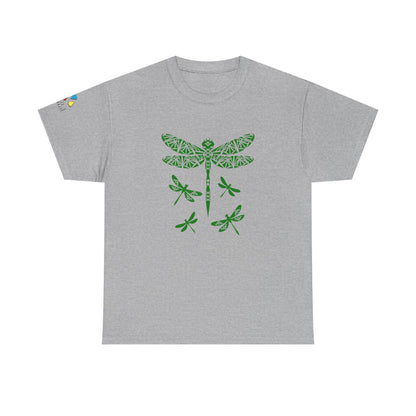 Native Dragonfly in Green Gildan Unisex Tee