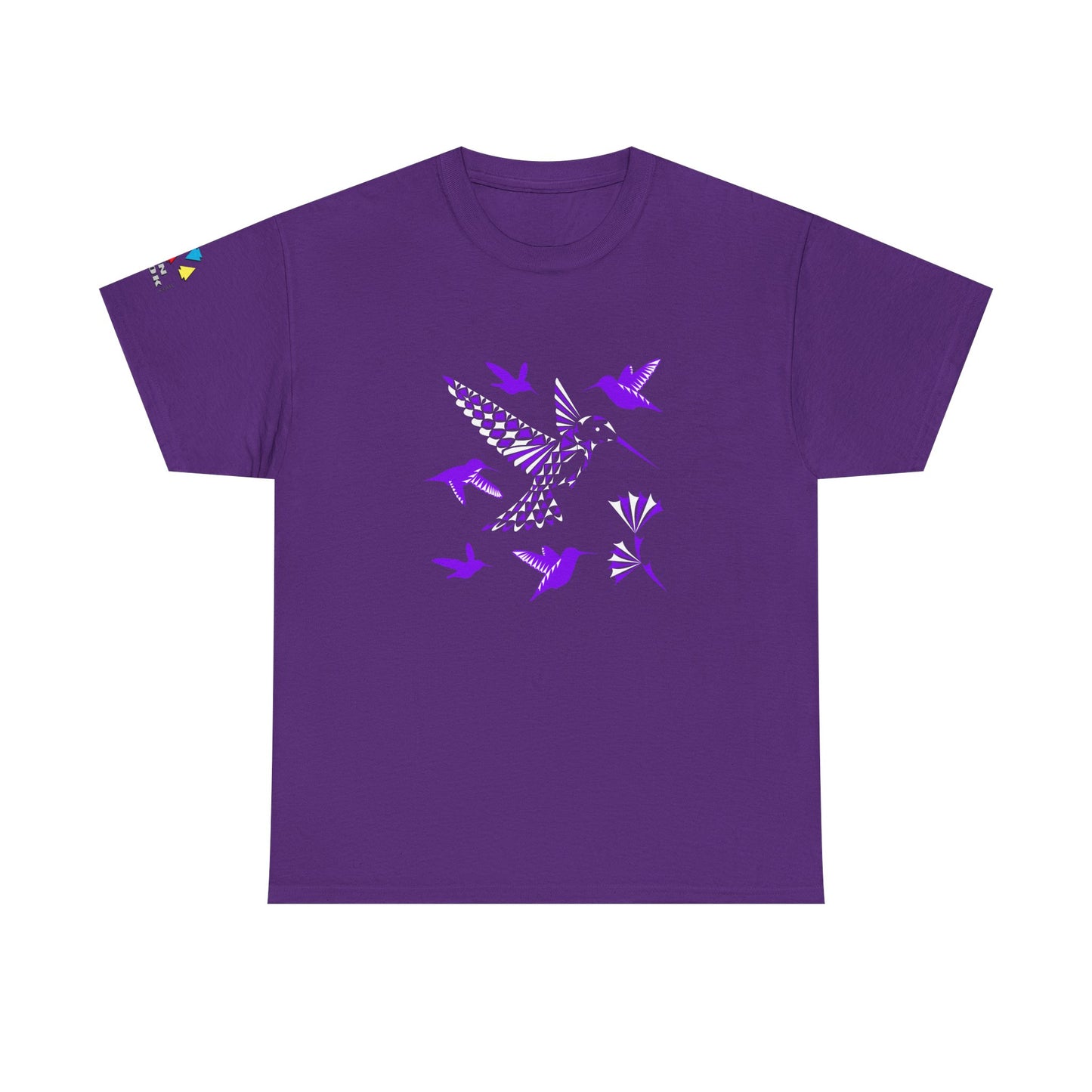 Hummingbird Blessing in Purple Gildan Unisex Tee