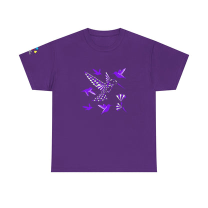 Hummingbird Blessing in Purple Gildan Unisex Tee
