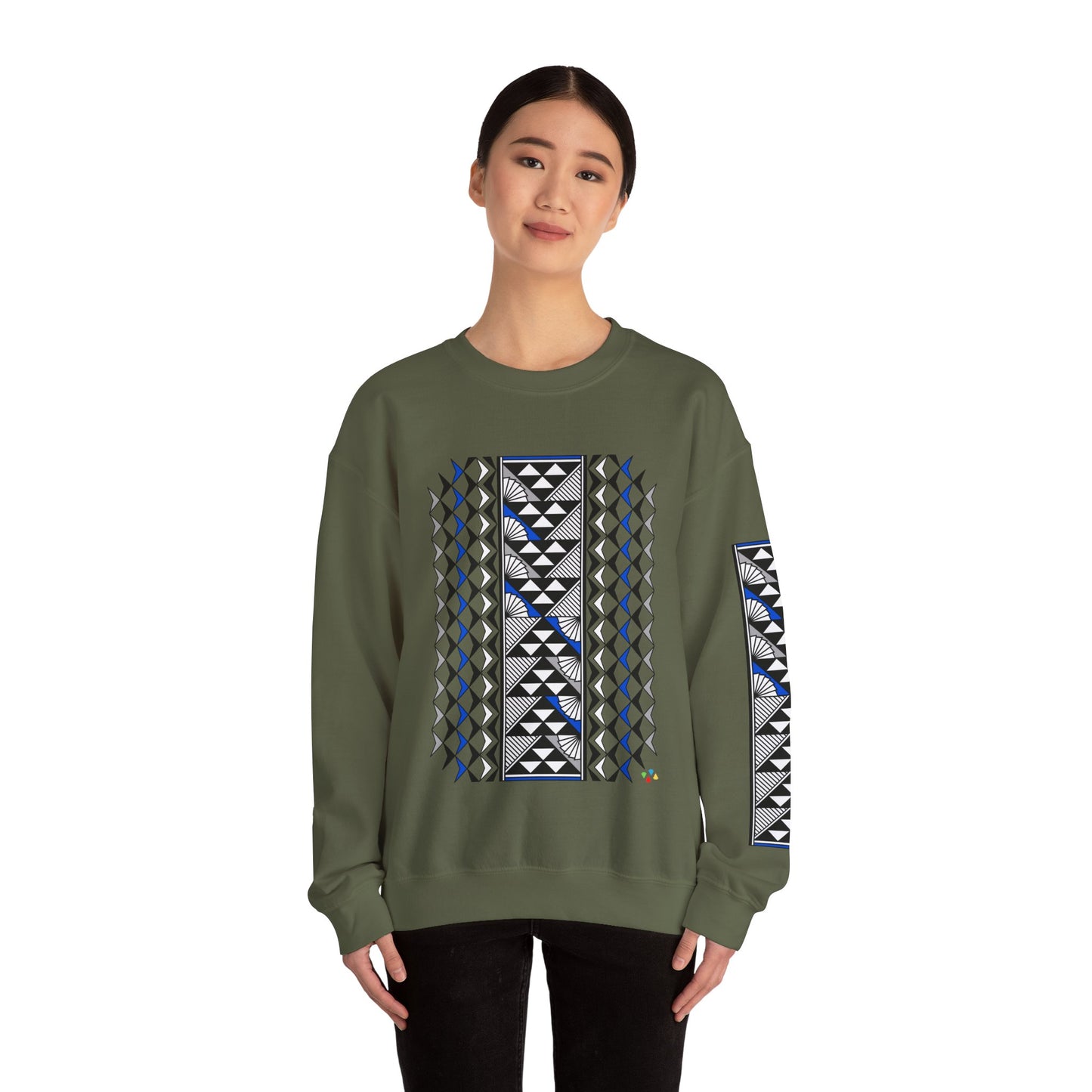 Sun and Rain in Blue/Silver Unisex Sweatshirt