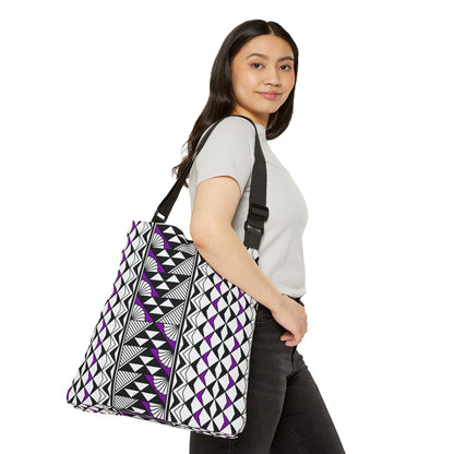 Purple Native Sun and Rain Adjustable Tote Bag