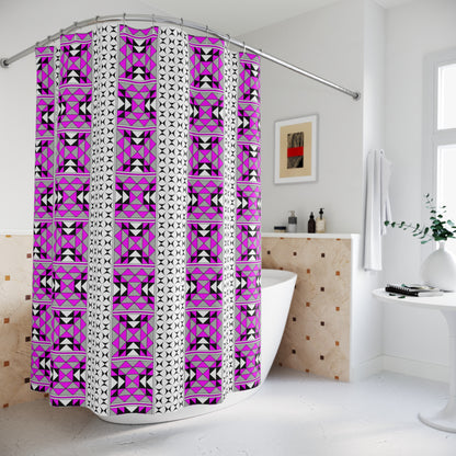 Southwest Mountains in Pink Shower Curtains