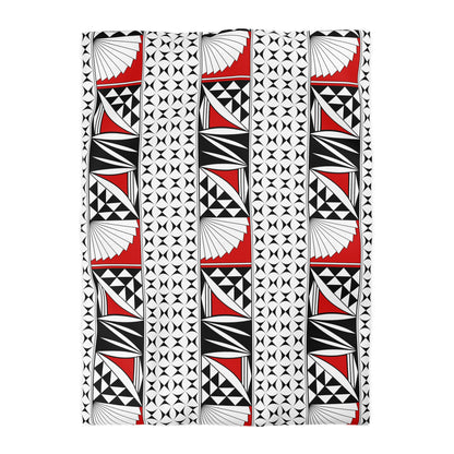 Southwest Sunrise in Red Microfiber Duvet Cover