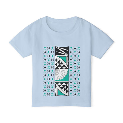 Aqua Southwest Sunrise Toddler T-Shirt - Modern Geometric Design