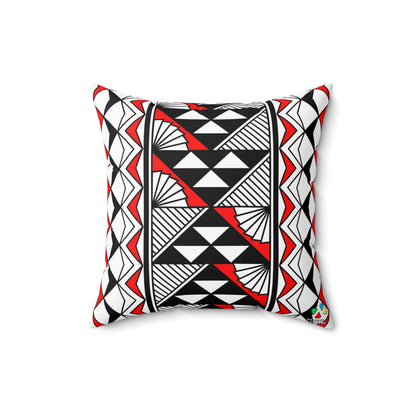 Sun and Rain in Red Spun Polyester Square Pillow