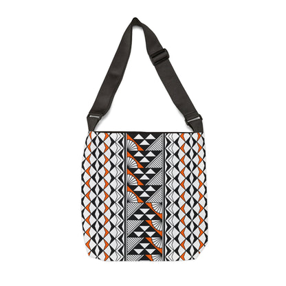 Orange Native Sun and Rain Adjustable Tote Bag