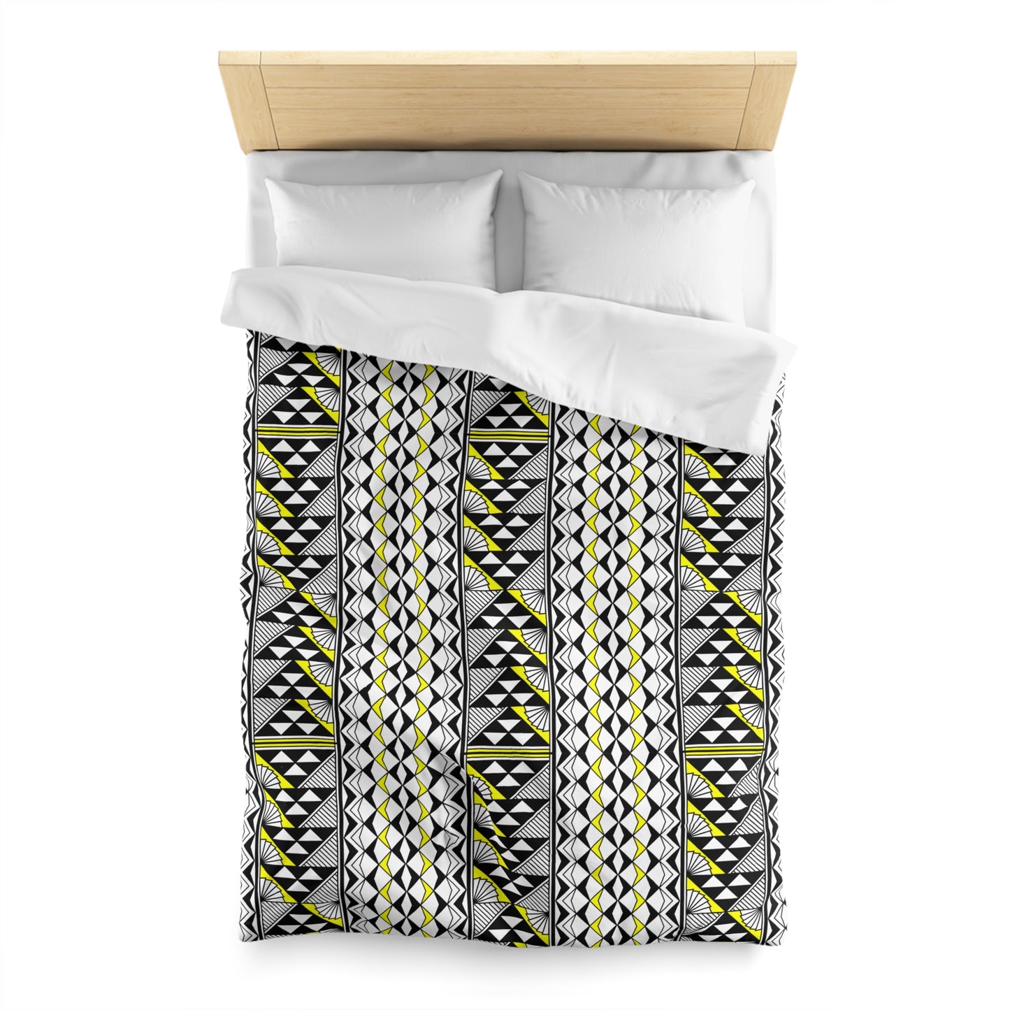 Sun and Rain in Yellow Microfiber Duvet Cover